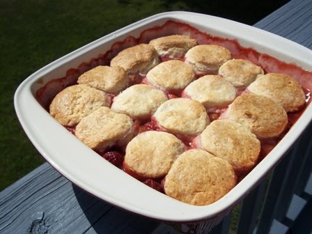 Strawberry Rhubarb Cobbler - The Perfect Dessert In Your Dinner Party Menu